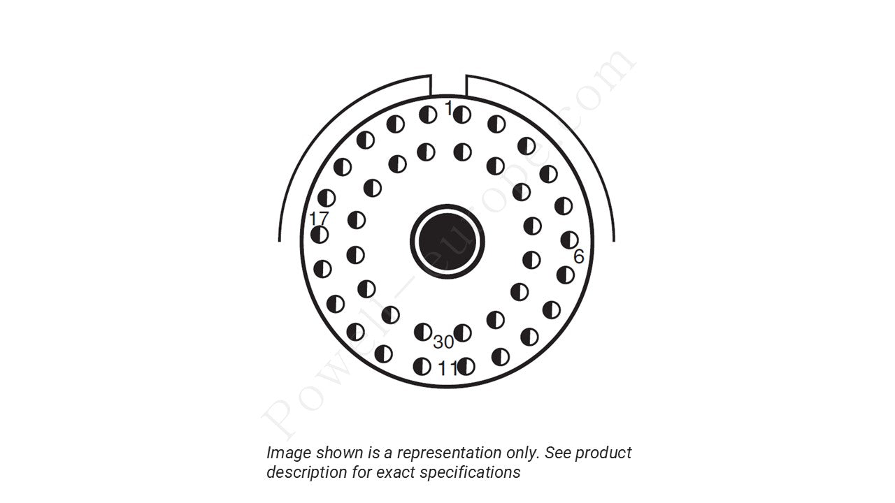 Image showing the insert arrangement and polarization of the Amphenol D38999/20FE2PN