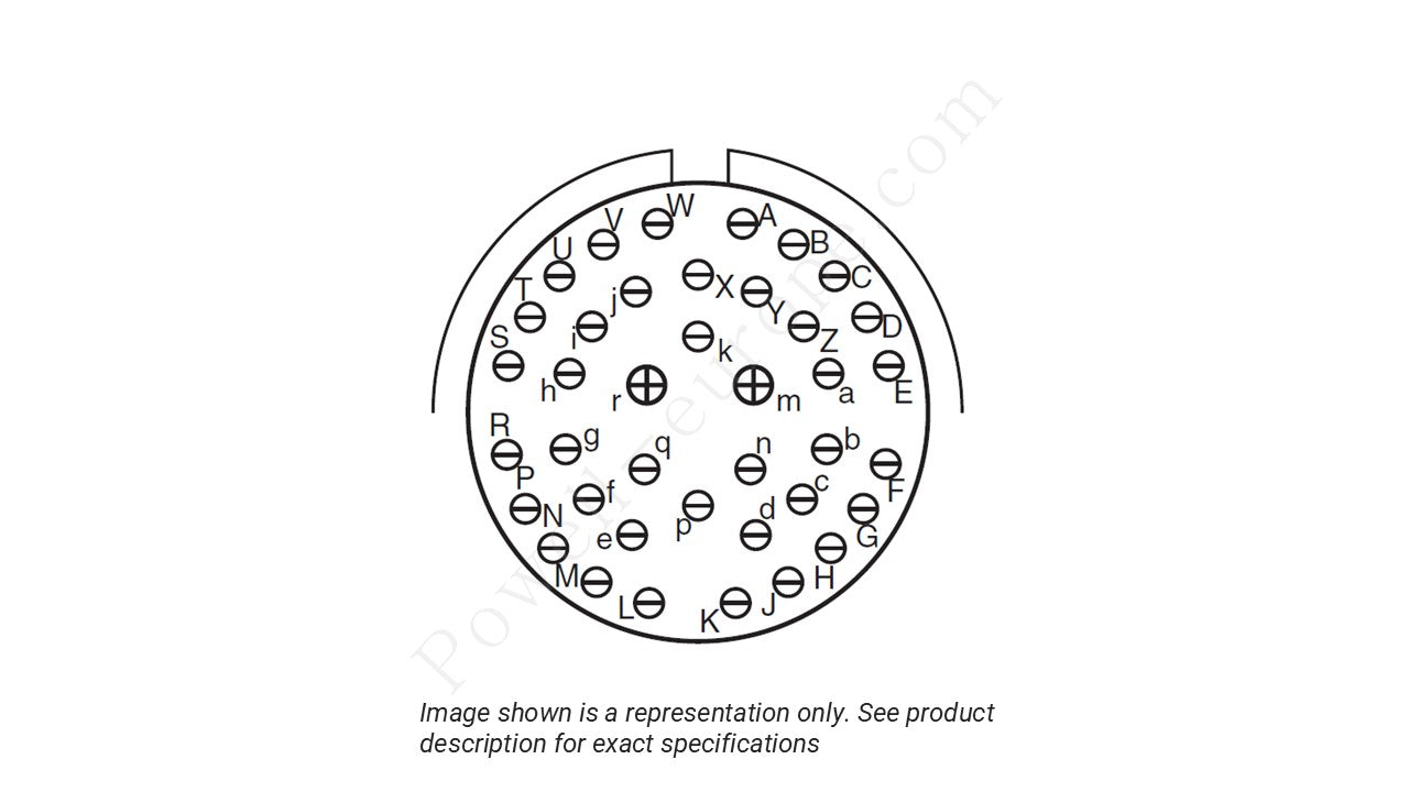Image showing the insert arrangement and polarization of the Amphenol D38999/20FG39PNLC