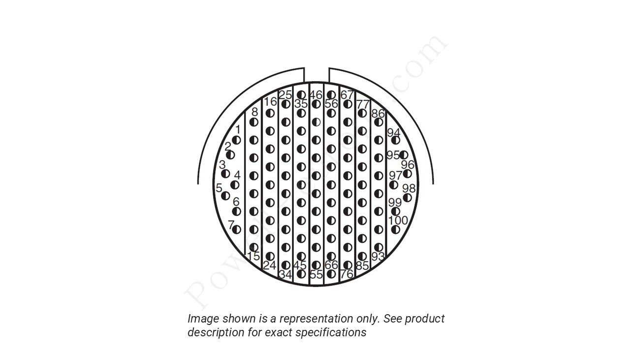 Image showing the insert arrangement and polarization of the Amphenol D38999/20ZH35PA