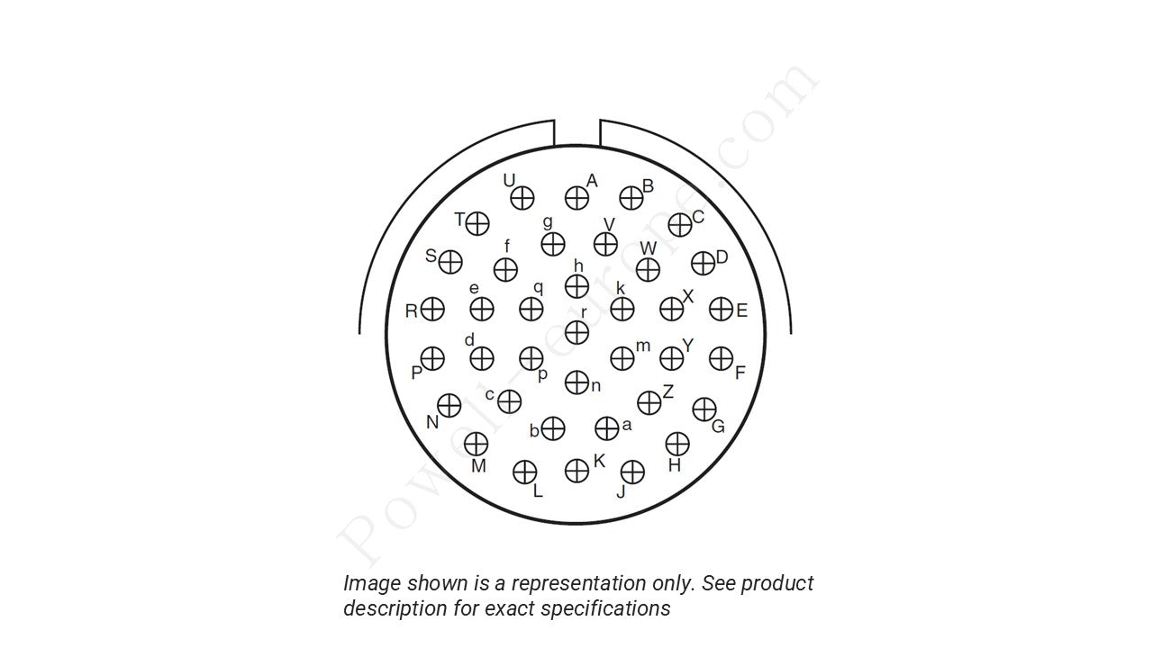 Image showing the insert arrangement and polarization of the Amphenol D38999/24ZJ37PC