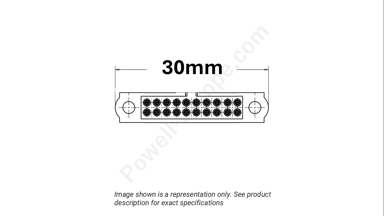 Image showing the arrangement of the contacts and width of the Harwin M80-4T12042FD
