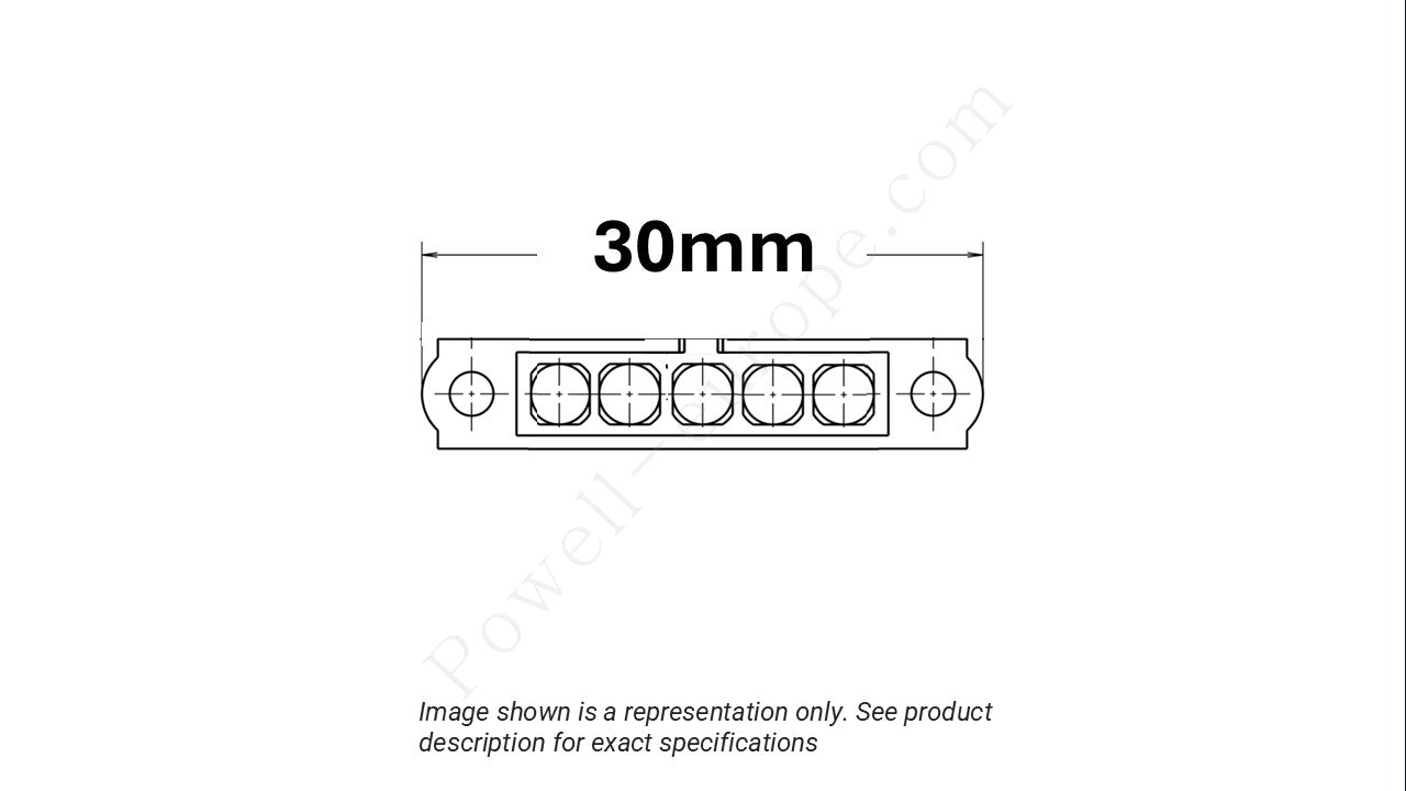 Image showing the arrangement of the contacts and width of the Harwin M80-4000000F1-05-PF5-00-000