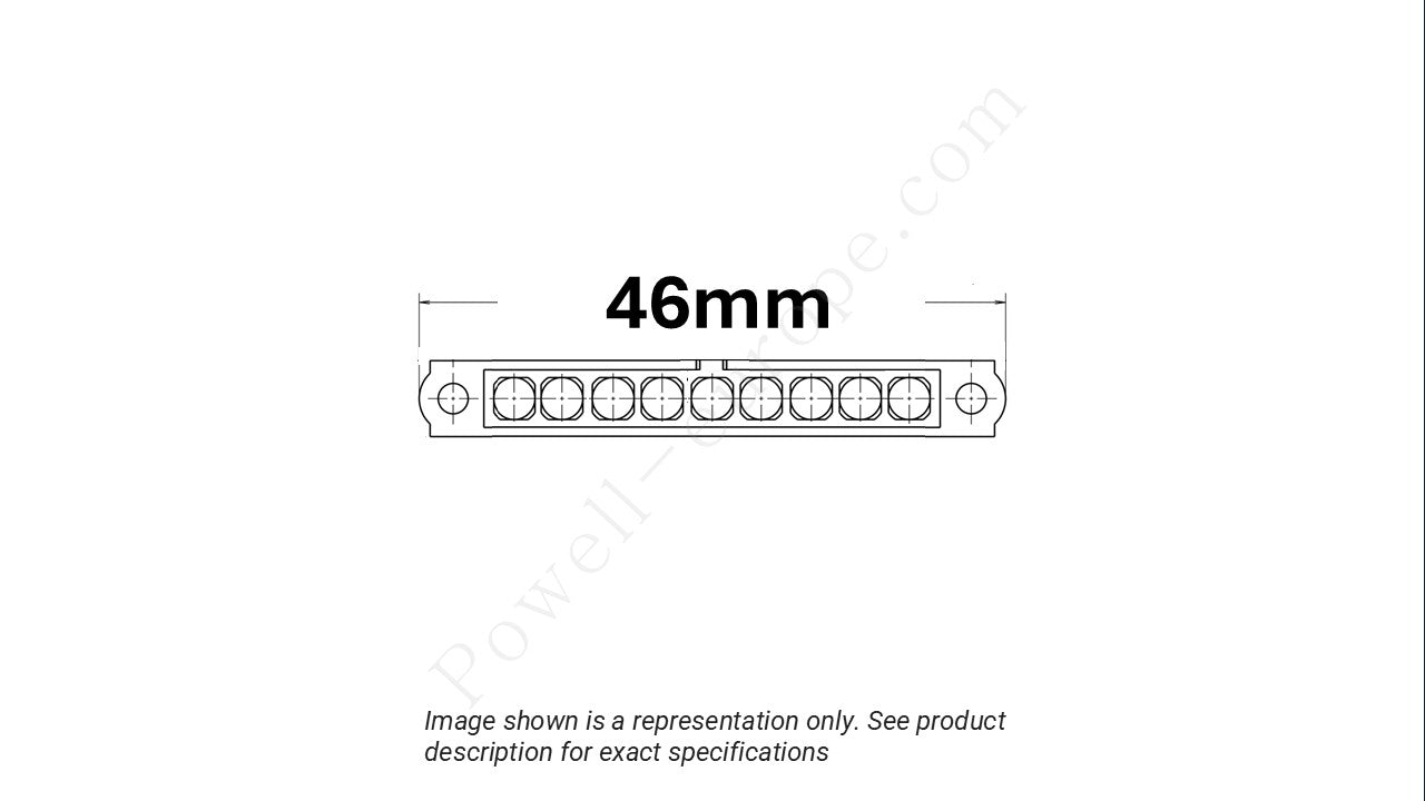 Image showing the arrangement of the contacts and width of the Harwin M80-4000000F9-09-322-00-000