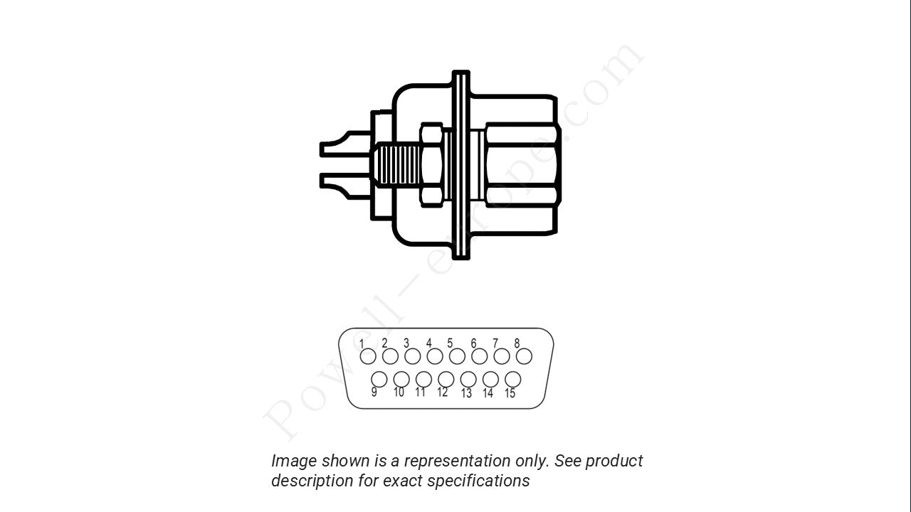 Image showing the insert arrangement and polarization of the Positronic HDC15F2000C-MIL