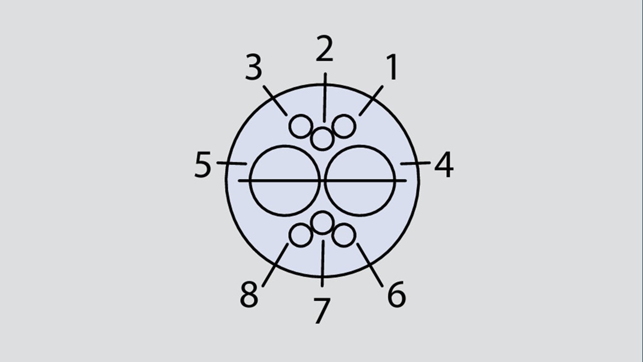 Image showing the insert arrangement of the Glenair 804-003-07M12-200A