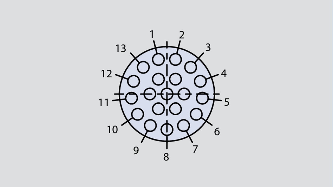 Image showing the insert arrangement of the Glenair 804-004-07M12-220BA