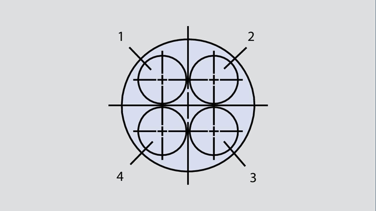Image showing the insert arrangement of the Glenair 803-004-07M14-4SN-429C