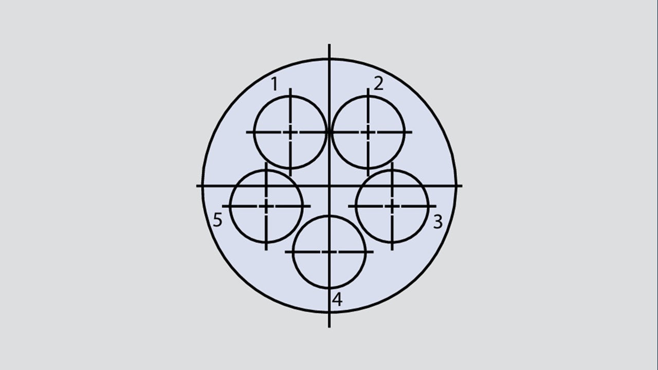 Image showing the insert arrangement of the Glenair 803-003-07M14-5AN