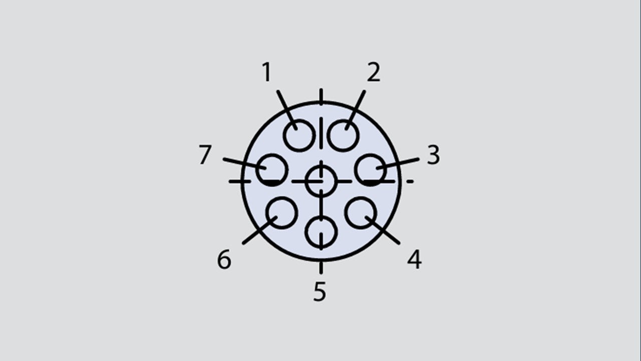 Image showing the insert arrangement of the Glenair 803-005-07M8-28FN