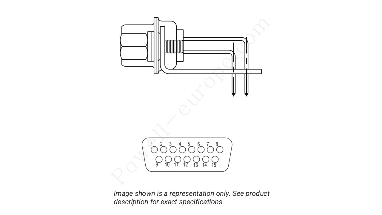 Image showing the insert arrangement and polarization of the Positronic MD15F4R8NV3X