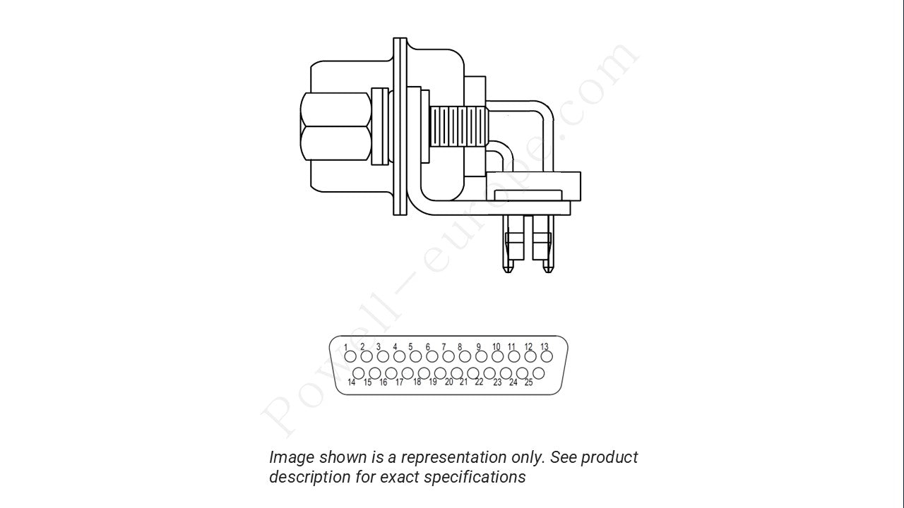 Image showing the insert arrangement and polarization of the Positronic MD25F5S500S/AA-14