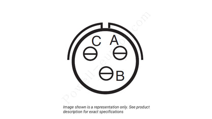 Image showing the insert arrangement and polarization of the Amphenol D38999/24ZA98PN
