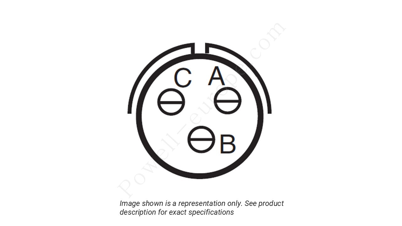 Image showing the insert arrangement and polarization of the Amphenol D38999/20FA98SBLC