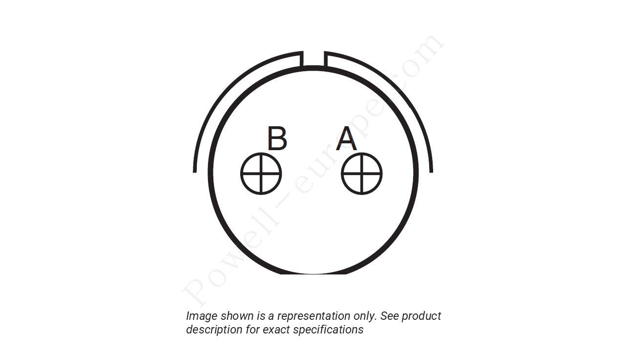 Image showing the insert arrangement and polarization of the Amphenol D38999/20FB2PC