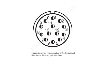 Image showing the insert arrangement and polarization of the Amphenol D38999/20FB35SALC