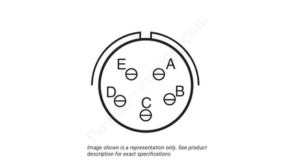 Image showing the insert arrangement and polarization of the Amphenol D38999/20FB5SA
