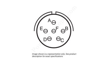 Image showing the insert arrangement and polarization of the Amphenol D38999/20FB98AA