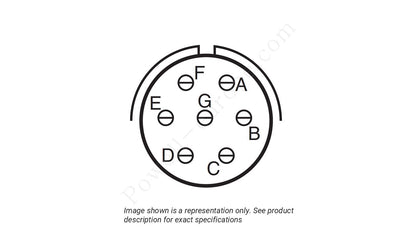 Image showing the insert arrangement and polarization of the Amphenol D38999/20ZB99PN