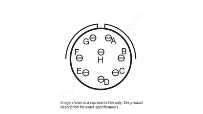 Image showing the insert arrangement and polarization of the Amphenol D38999/20FC8PNLC