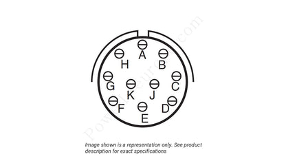 Image showing the insert arrangement and polarization of the Amphenol D38999/20ZC98PN