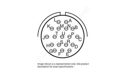 Image showing the insert arrangement and polarization of the Amphenol D38999/20FD18SNLC