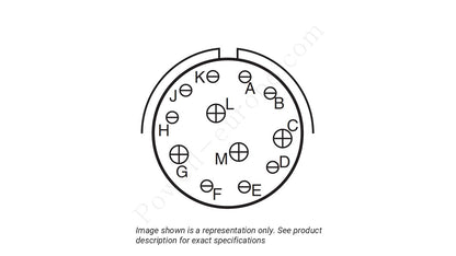 Image showing the insert arrangement and polarization of the Amphenol D38999/24KD97SN