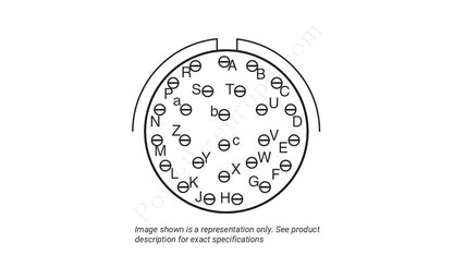 Image showing the insert arrangement and polarization of the Amphenol D38999/20WE26SNLC