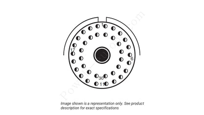 Image showing the insert arrangement and polarization of the Amphenol D38999/20FE2SN(LC)
