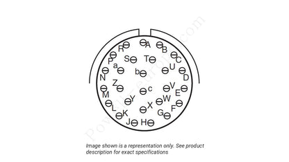 Image showing the insert arrangement and polarization of the Amphenol D38999/24ZE35SA
