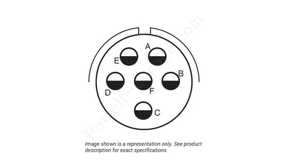 Image showing the insert arrangement and polarization of the Amphenol D38999/20FE6PNLC