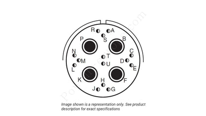 Image showing the insert arrangement and polarization of the Amphenol D38999/24ZF18SA
