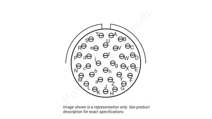 Image showing the insert arrangement and polarization of the Amphenol D38999/20ZF32SD