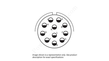 Image showing the insert arrangement and polarization of the Amphenol D38999/26KG11SC