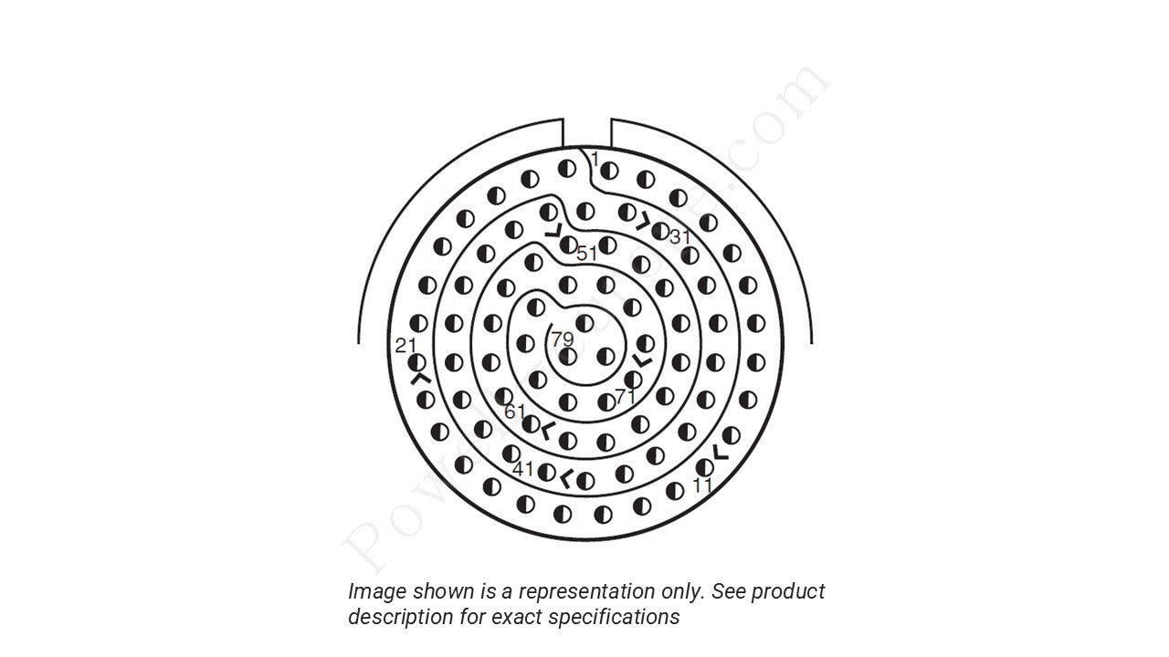 Image showing the insert arrangement and polarization of the Amphenol D38999/20ZG35PC