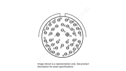 Image showing the insert arrangement and polarization of the Amphenol D38999/26ZG39PC