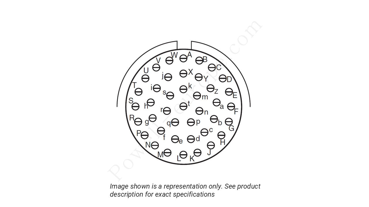 Image showing the insert arrangement and polarization of the Amphenol D38999/20KG41PALC