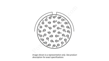 Image showing the insert arrangement and polarization of the Amphenol D38999/24ZG41SA