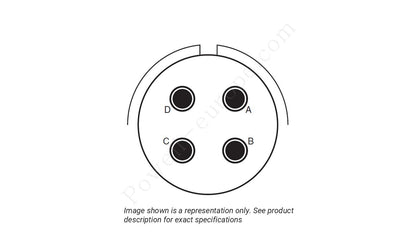 Image showing the insert arrangement and polarization of the Amphenol D38999/20FG75BB