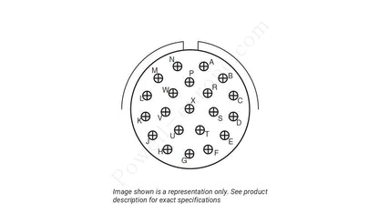 Image showing the insert arrangement and polarization of the Amphenol D38999/20ZH21PA