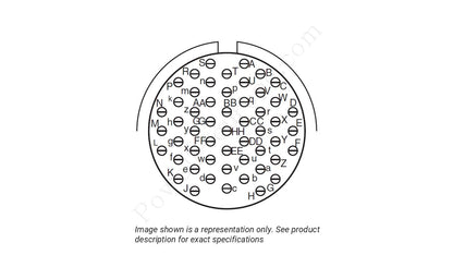 Image showing the insert arrangement and polarization of the Amphenol D38999/20FH53PALC