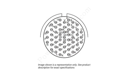Image showing the insert arrangement and polarization of the Amphenol D38999/26KH55PC