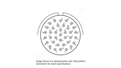 Image showing the insert arrangement and polarization of the Amphenol D38999/26ZJ37PN