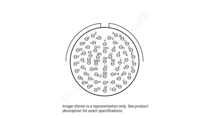 Image showing the insert arrangement and polarization of the Amphenol D38999/26KJ61SA