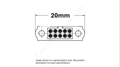 Image showing the arrangement of the contacts and width of the Harwin M80-4C11042FC