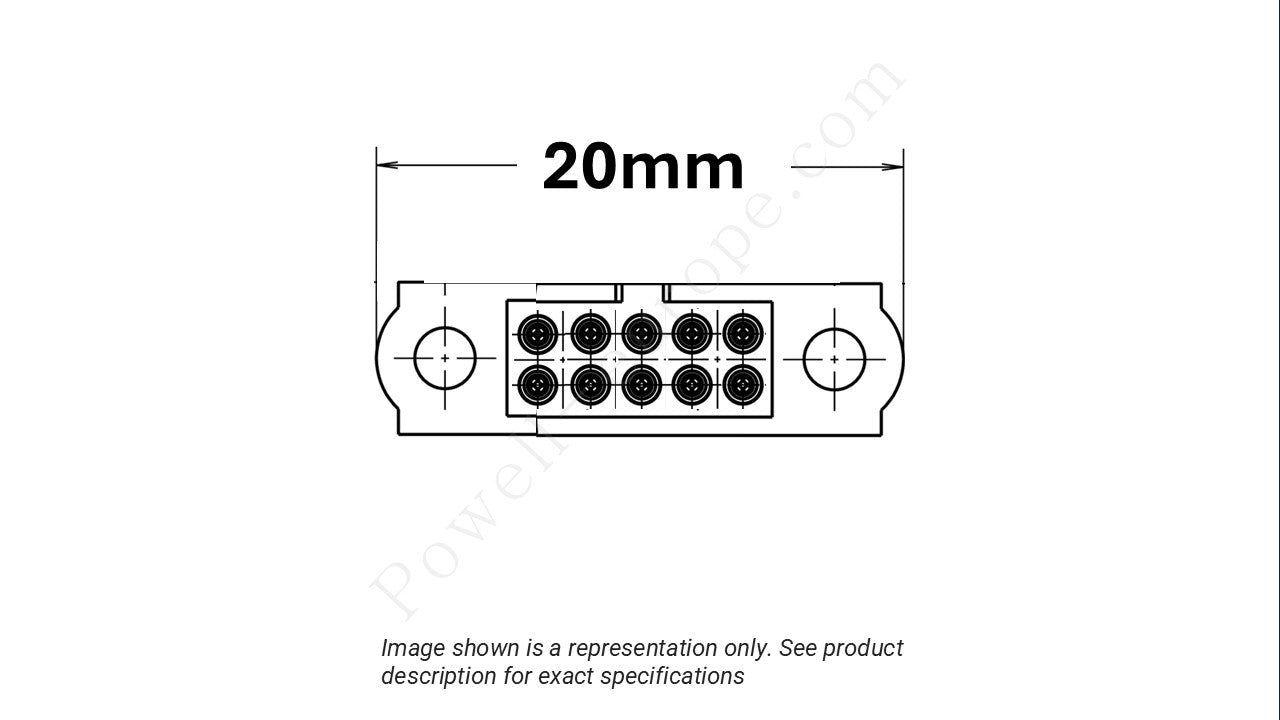 Image showing the arrangement of the contacts and width of the Harwin M80-4801005