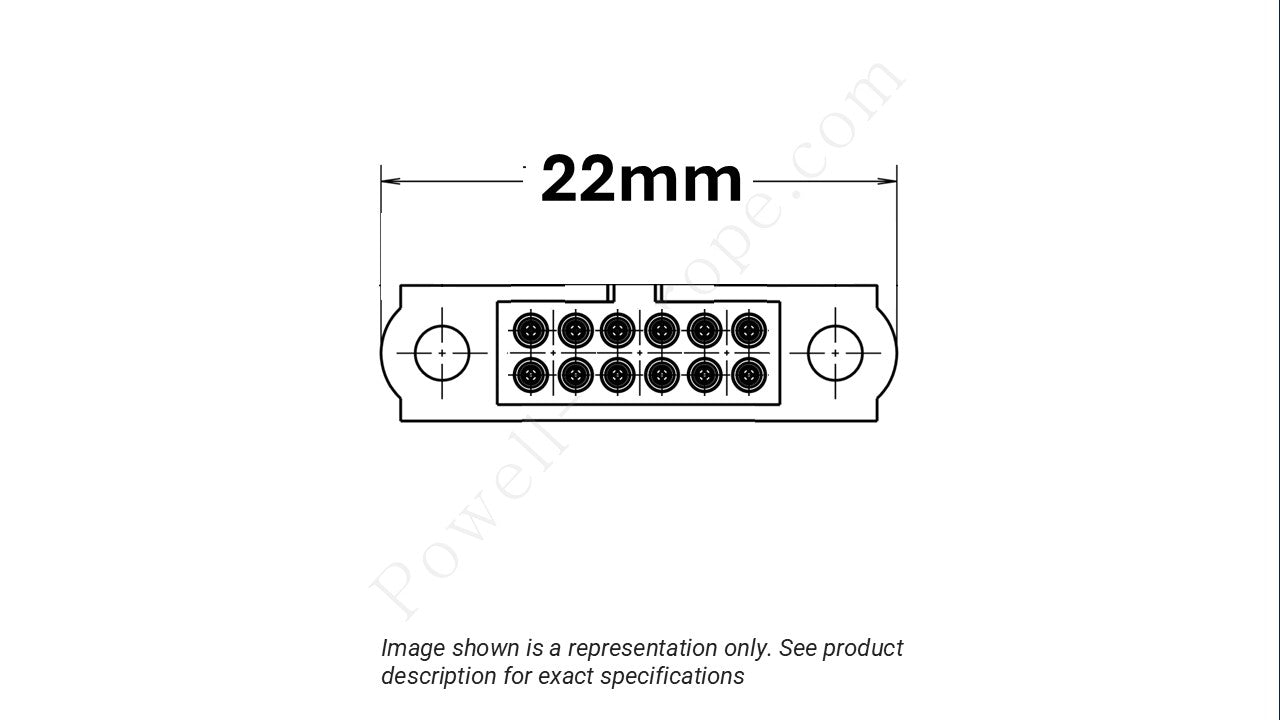 Image showing the arrangement of the contacts and width of the Harwin M80-4C11242FC