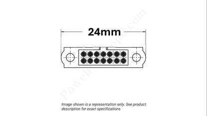 Image showing the arrangement of the contacts and width of the Harwin M80-4T11442FD