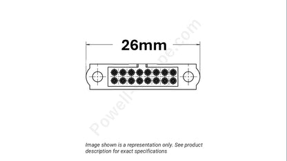 Image showing the arrangement of the contacts and width of the Harwin M80-4801642