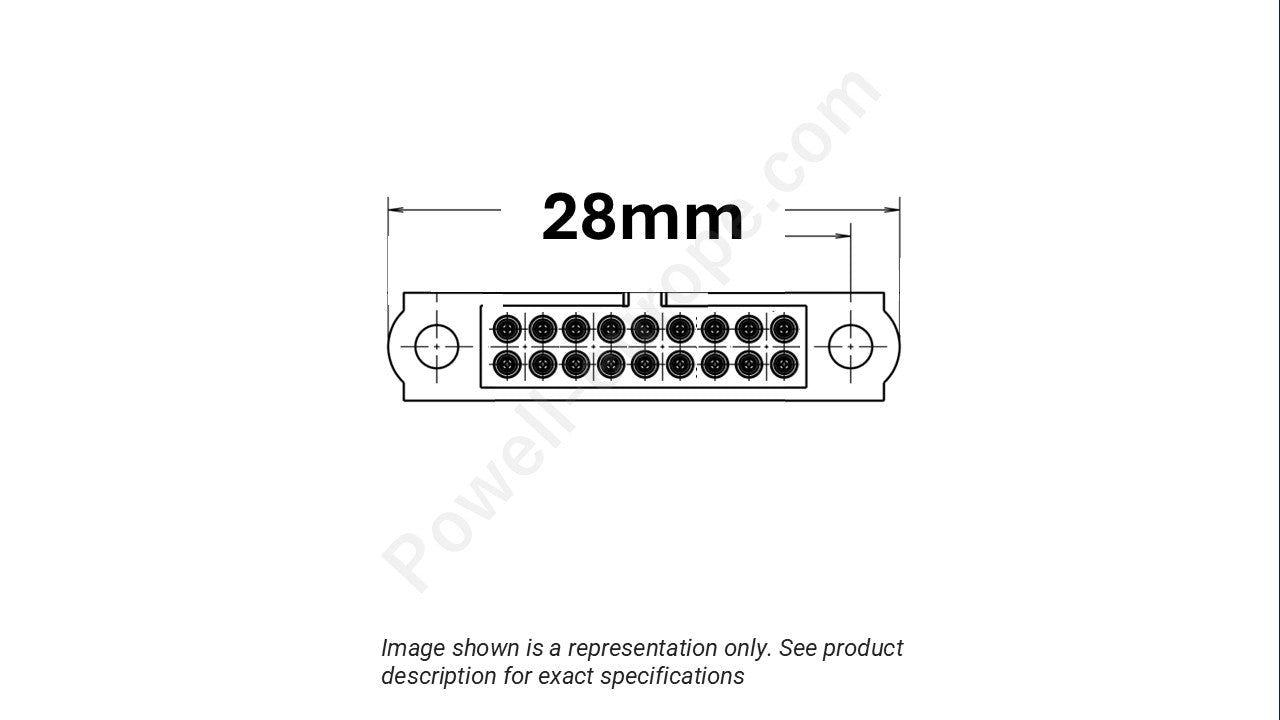 Image showing the arrangement of the contacts and width of the Harwin M80-4111801