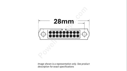 Image showing the arrangement of the contacts and width of the Harwin M80-4611842